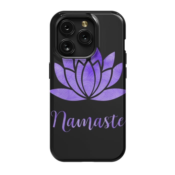 iPhone 15 Pro StrongFit Namaste Lotus Flower by Andrea Haase