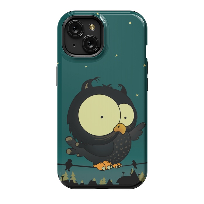 iPhone 15 StrongFit Little Owl by Mangulica