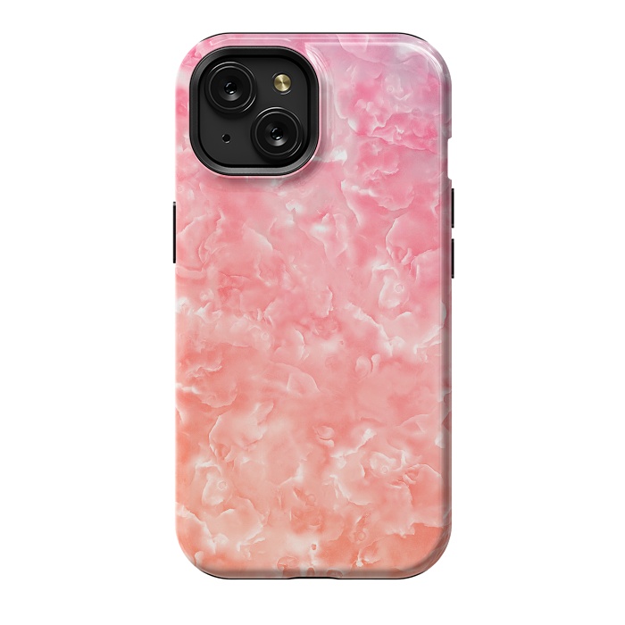 iPhone 15 StrongFit Pink Mother of Pearl Pattern by  Utart