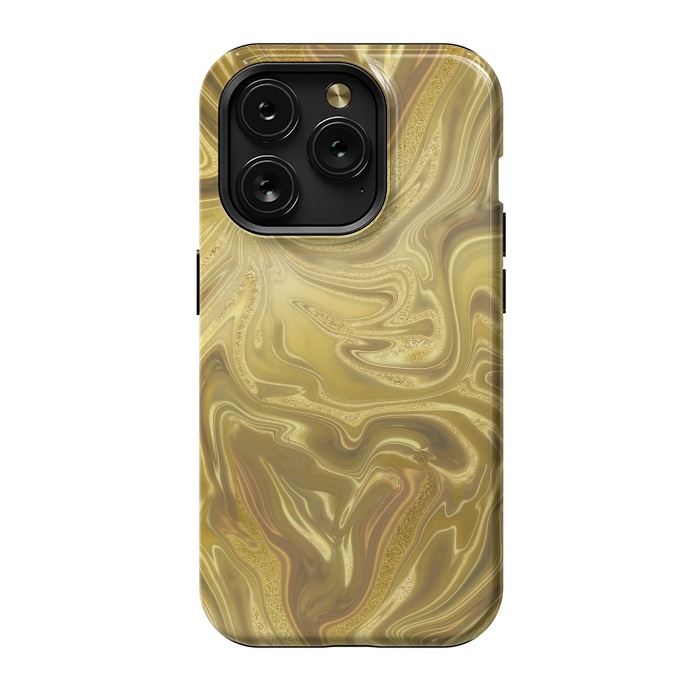 iPhone 15 Pro StrongFit Liquid Gold by Andrea Haase