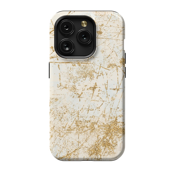 iPhone 15 Pro StrongFit Golden Scratches by Andrea Haase