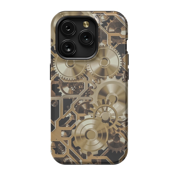iPhone 15 Pro StrongFit Steampunk Gold by Andrea Haase