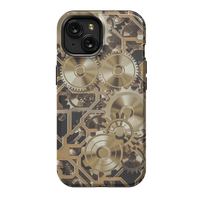 iPhone 15 StrongFit Steampunk Gold by Andrea Haase