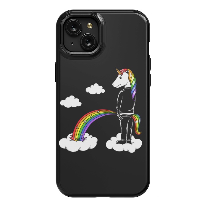 iPhone 15 Plus StrongFit Unicorn Rainbow by Coffee Man