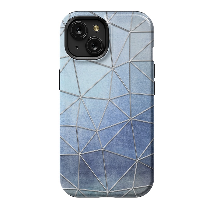 iPhone 15 StrongFit Blue Triangles 2 by Andrea Haase