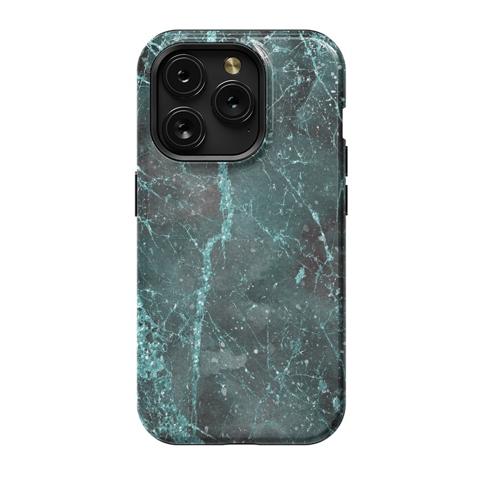 iPhone 15 Pro StrongFit Glamorous Turquoise Glitter 2 by Andrea Haase