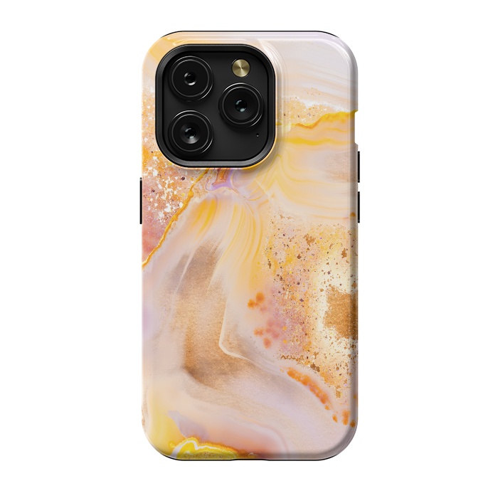 iPhone 15 Pro StrongFit Rose Gold Agate by  Utart