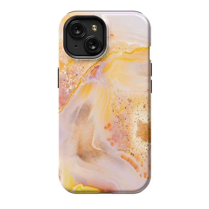 iPhone 15 StrongFit Rose Gold Agate by  Utart