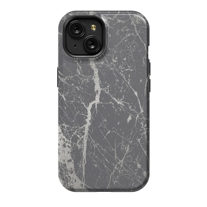 iPhone 15 StrongFit Elegant Silver Marble 2 by Andrea Haase