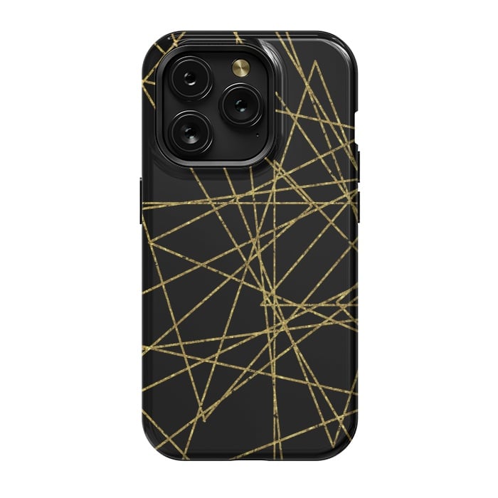 iPhone 15 Pro StrongFit Golden Lines by Andrea Haase
