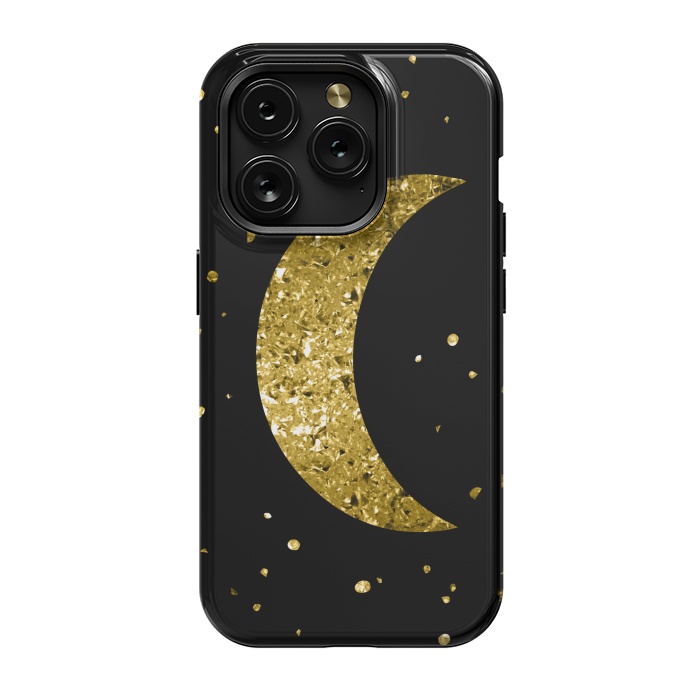 iPhone 15 Pro StrongFit Sparkling Golden Moon by Andrea Haase