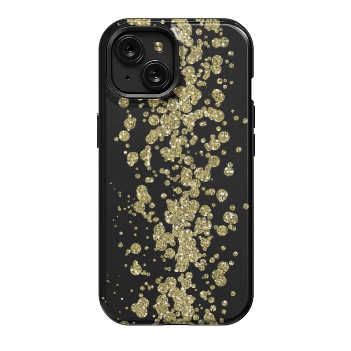 iPhone 15 StrongFit Glamorous Golden Glitter by Andrea Haase
