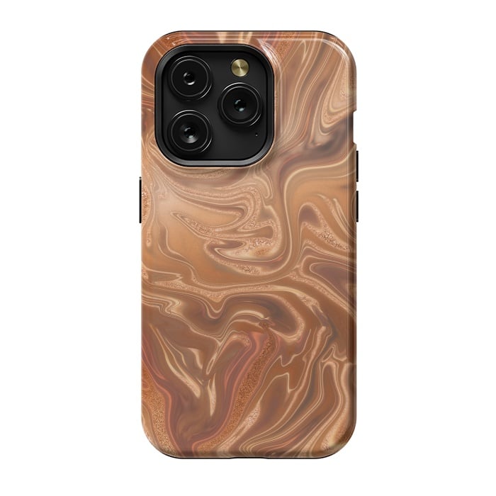 iPhone 15 Pro StrongFit Shimmering Copper Glamorous Luxury 2 by Andrea Haase