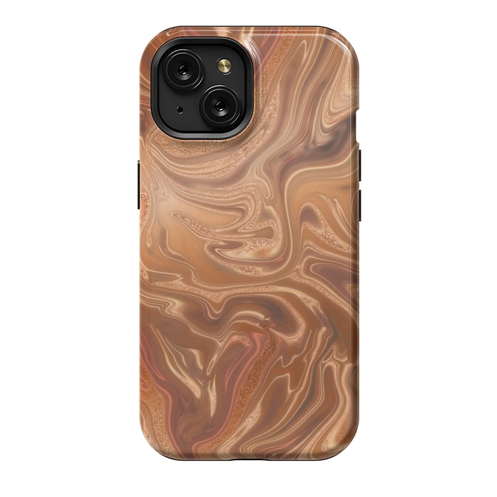 iPhone 15 StrongFit Shimmering Copper Glamorous Luxury 2 by Andrea Haase