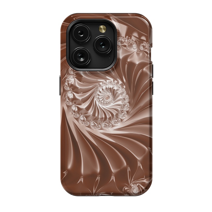 iPhone 15 Pro StrongFit Elegant Copper Fractal 2 by Andrea Haase