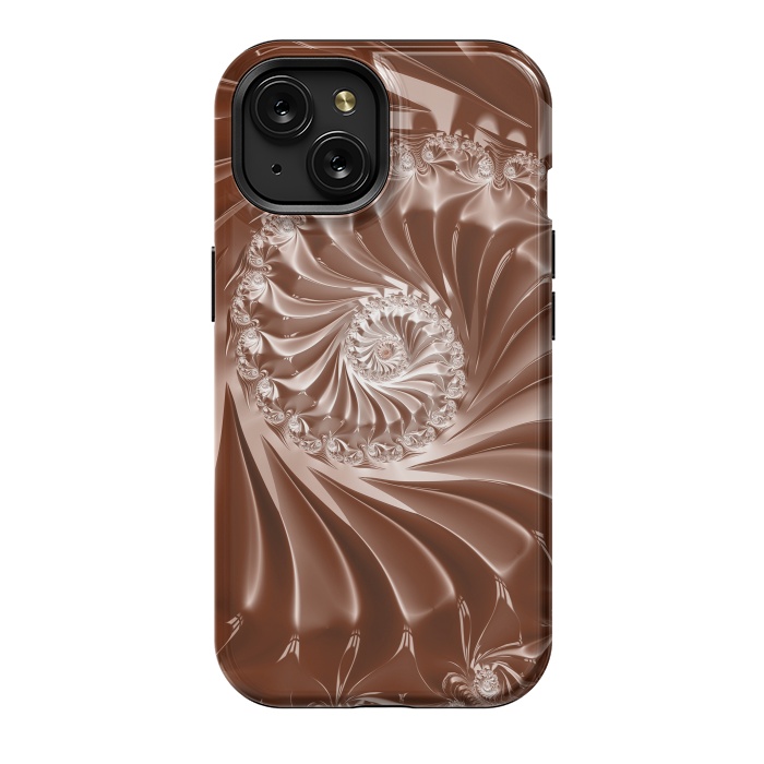 iPhone 15 StrongFit Elegant Copper Fractal 2 by Andrea Haase