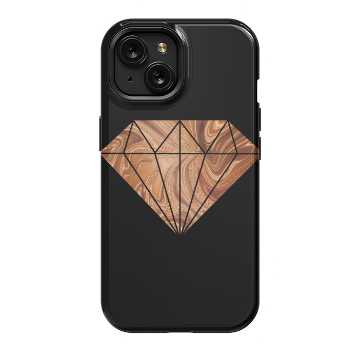 iPhone 15 StrongFit Copper Diamond 2 by Andrea Haase
