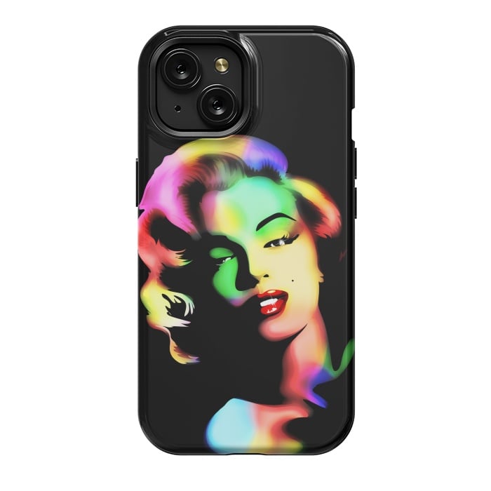 iPhone 15 StrongFit Marilyn Monroe Rainbow Colors  by BluedarkArt