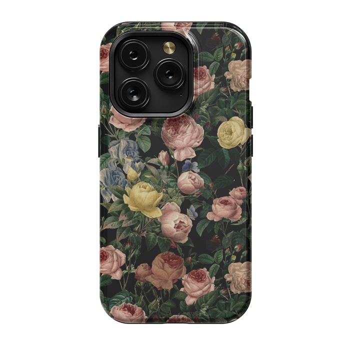 iPhone 15 Pro StrongFit Night Vintage Roses by  Utart