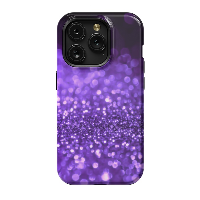 iPhone 15 Pro StrongFit Ultra Violet Faux Glitter by  Utart