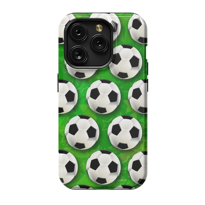iPhone 15 Pro StrongFit Soccer Ball Football Pattern by BluedarkArt