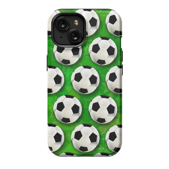 iPhone 15 StrongFit Soccer Ball Football Pattern by BluedarkArt
