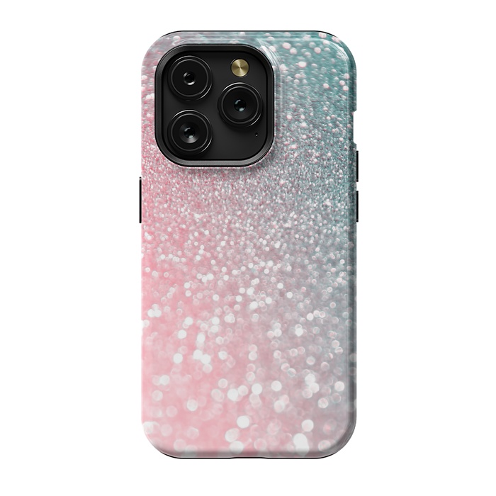 iPhone 15 Pro StrongFit Ice Pink Faux Glitter by  Utart