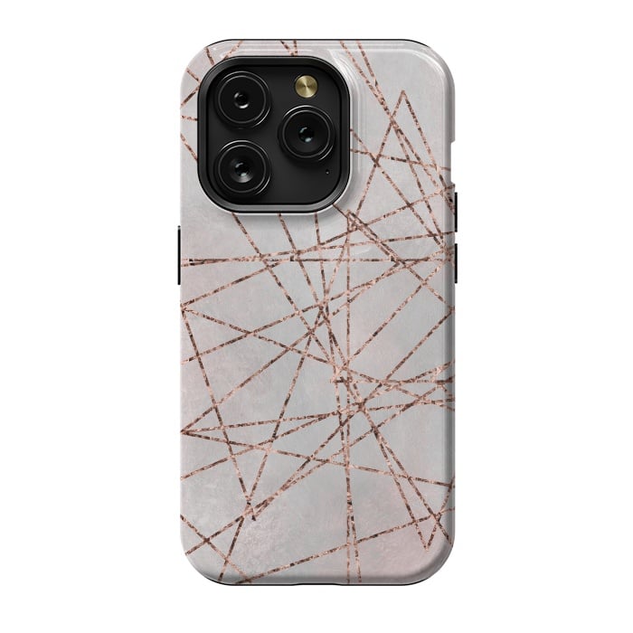 iPhone 15 Pro StrongFit Copper Lines On Marble 2 by Andrea Haase