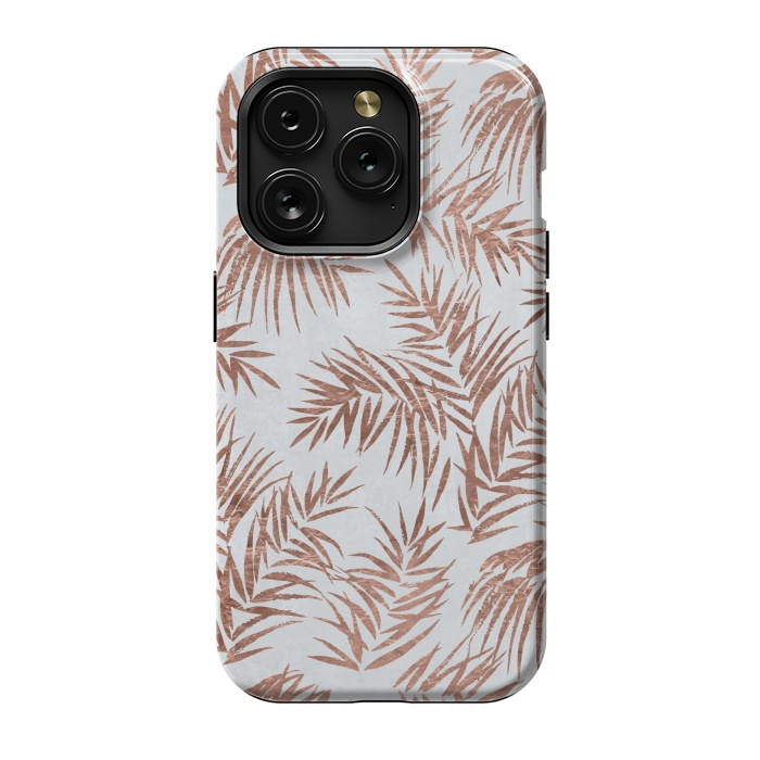 iPhone 15 Pro StrongFit Copper Palm Leaves 2 by Andrea Haase