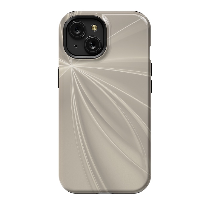 iPhone 15 StrongFit Shining Rays In Soft Gold by Andrea Haase