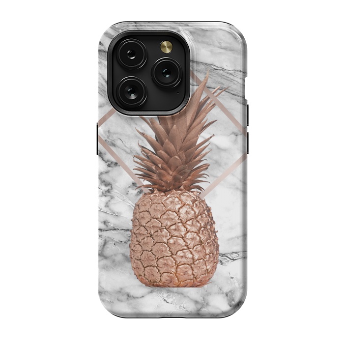 iPhone 15 Pro StrongFit Copper Pineapple Abstract Shape and Marble  by  Utart
