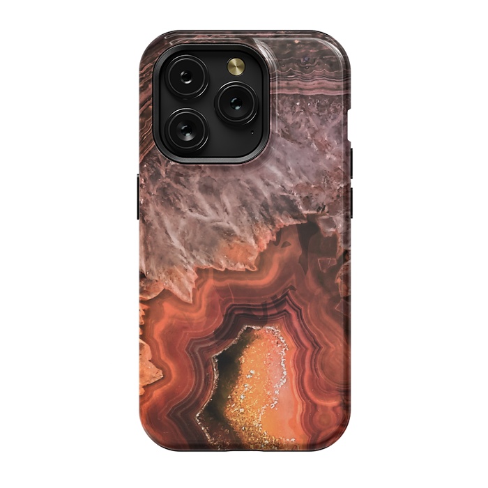 iPhone 15 Pro StrongFit Copper Brown Agate by  Utart