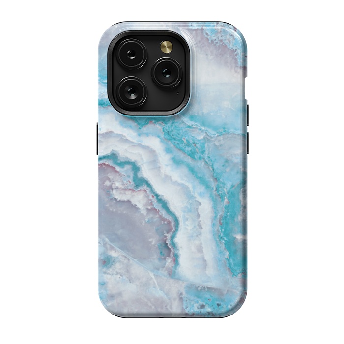 iPhone 15 Pro StrongFit Teal Veined Agate by  Utart
