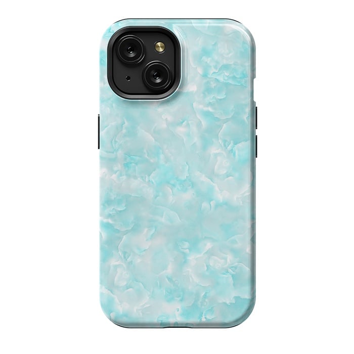 iPhone 15 StrongFit Aqua White Mother of pearl by  Utart