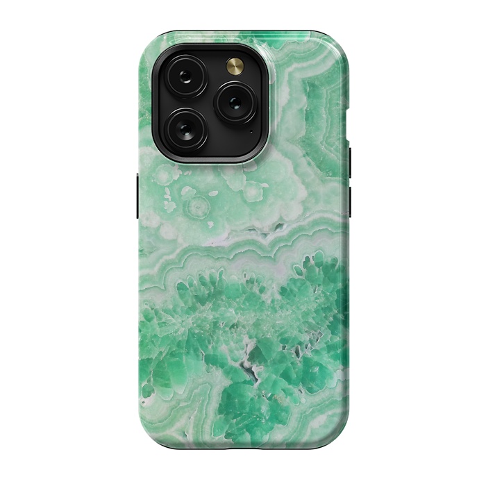 iPhone 15 Pro StrongFit Mint Green Agate by  Utart