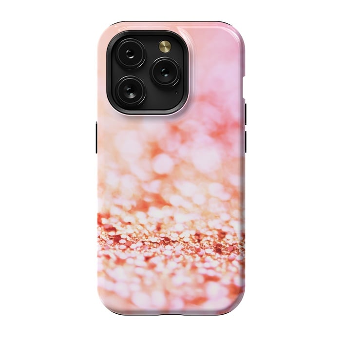 iPhone 15 Pro StrongFit Sunny pink faux glitter by  Utart