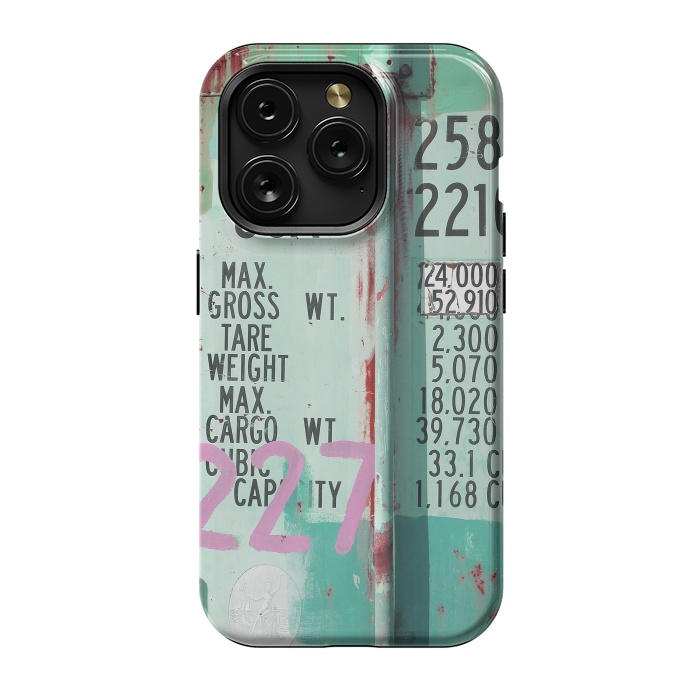 iPhone 15 Pro StrongFit Turquoise Grafitti Container by Andrea Haase