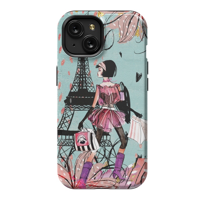 iPhone 15 StrongFit Fashion Girl in Paris by  Utart