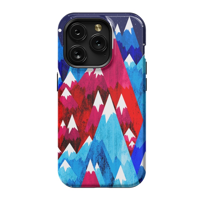 iPhone 15 Pro StrongFit Blue Peak Mountains by Steve Wade (Swade)