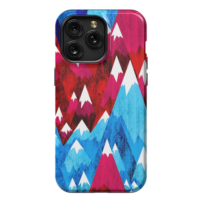 iPhone 15 Pro Max StrongFit Blue Peak Mountains by Steve Wade (Swade)