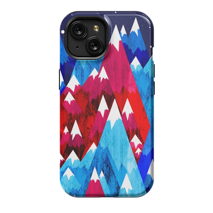 iPhone 15 StrongFit Blue Peak Mountains by Steve Wade (Swade)