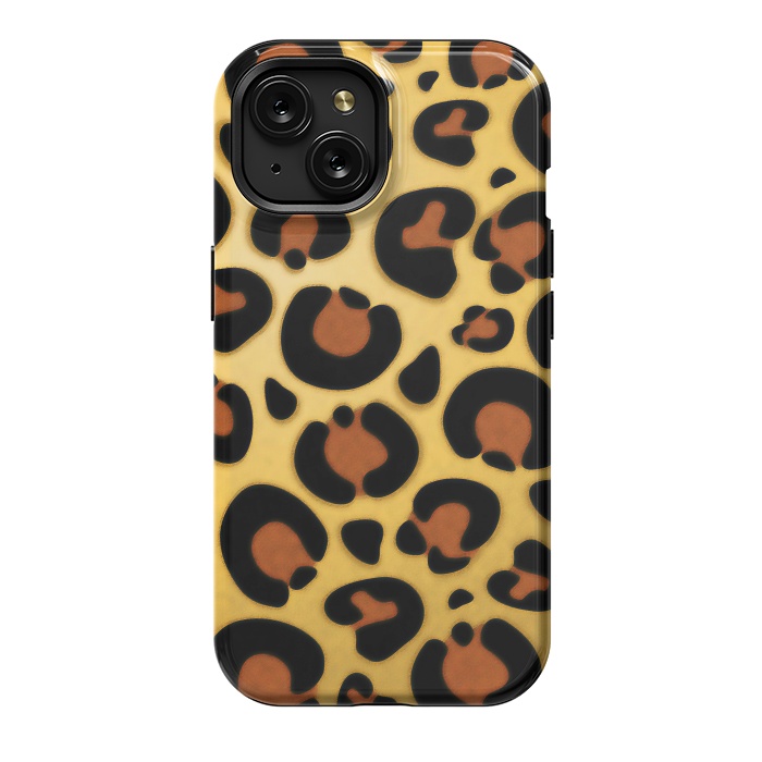iPhone 15 StrongFit Jaguar Leopard Fur Texture by BluedarkArt