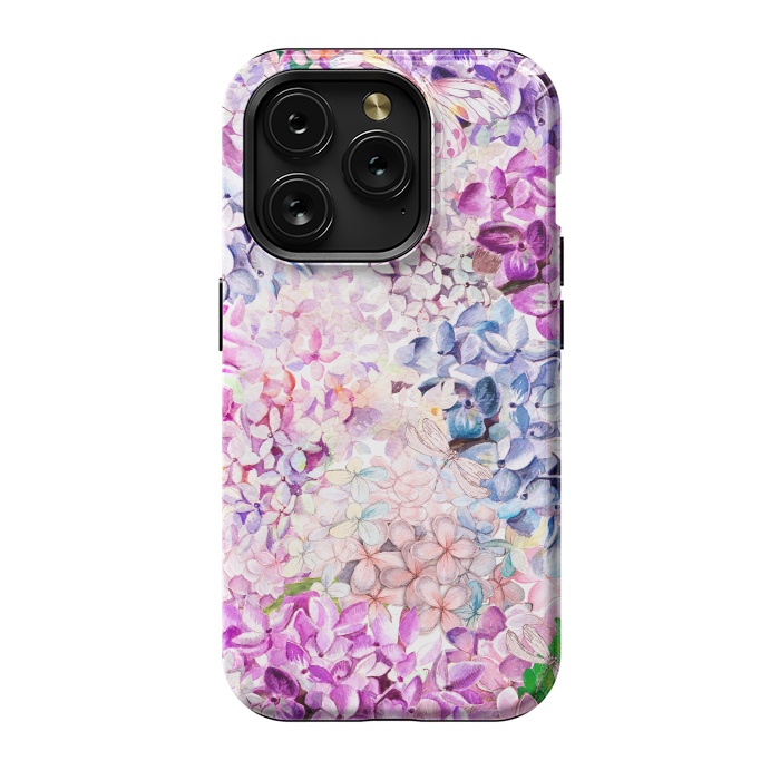 iPhone 15 Pro StrongFit Purple Lilacs and Hydrangea by  Utart