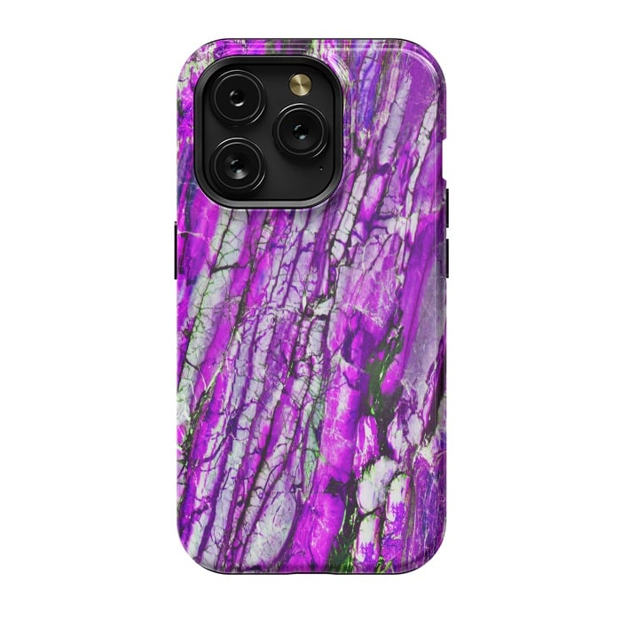 iPhone 15 Pro StrongFit ultra violet texture marble by haroulita
