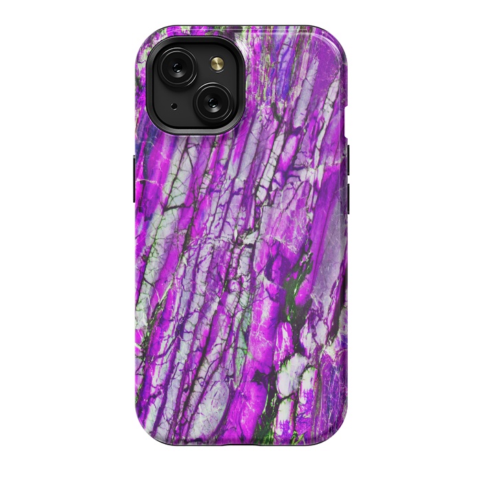 iPhone 15 StrongFit ultra violet texture marble by haroulita