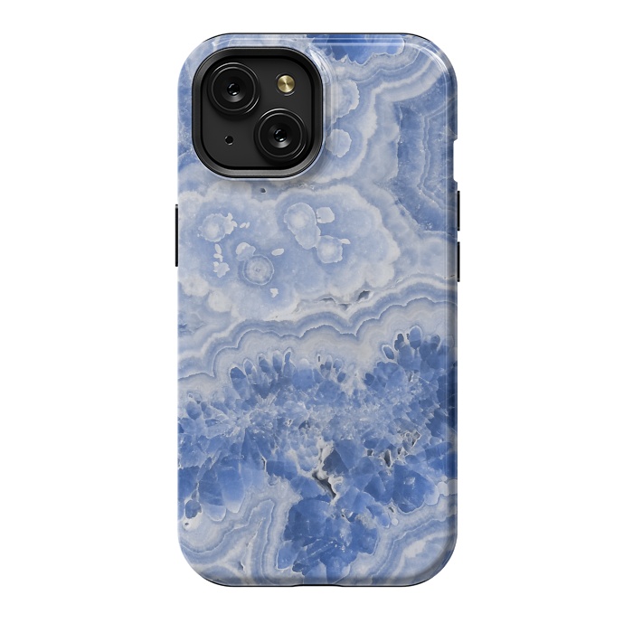 iPhone 15 StrongFit Light Blue Chrystal Agate by  Utart