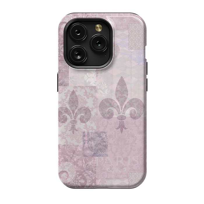 iPhone 15 Pro StrongFit Romantic Vintage Pattern Soft Pink by Andrea Haase