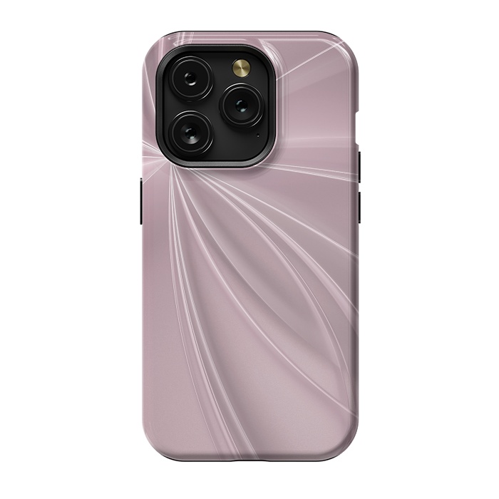iPhone 15 Pro StrongFit Fractal Light Rays Soft Pink by Andrea Haase