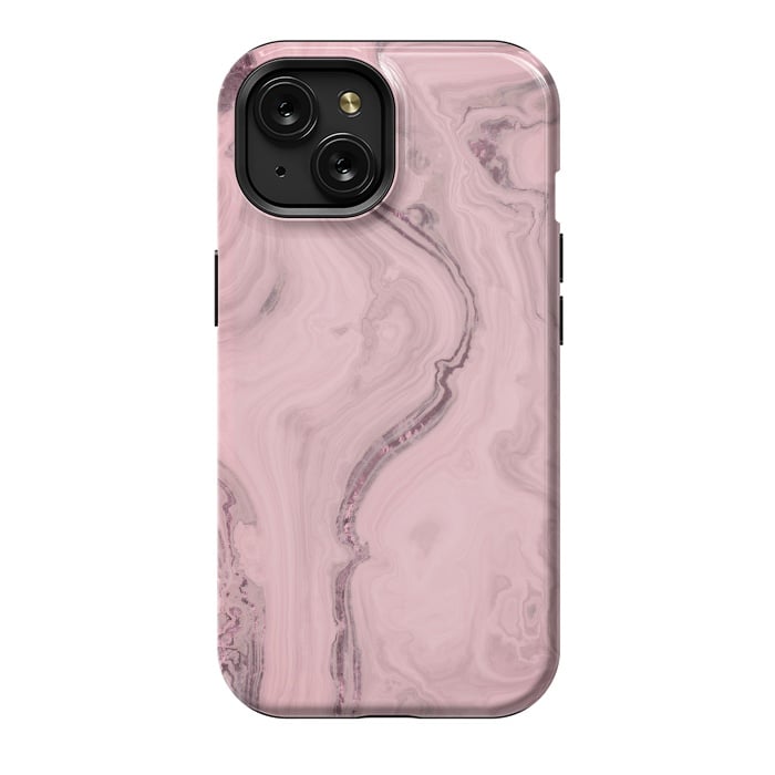 iPhone 15 StrongFit Glamorous Marble Pink 2 by Andrea Haase