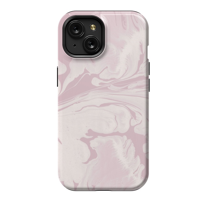 iPhone 15 StrongFit Pink Marbled Wet Paint 2 by Andrea Haase